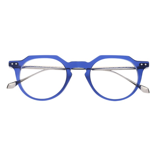 Occhiali da Vista Giorgio Nannini CAJU375 rotondi blu in acetato