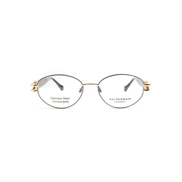 Occhiali da Vista Ana Hickmann AH1620 01A rotonda duo fashion acciaio inox donna