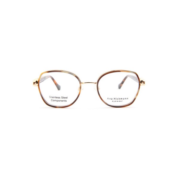 Occhiali da Vista Ana Hickmann AH1628 03A rotonda duo fashion acciaio inox donna