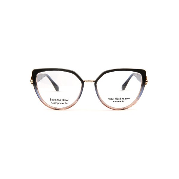 Occhiali da Vista Ana Hickmann AH1602 A01 rotonda acciaio inox donna