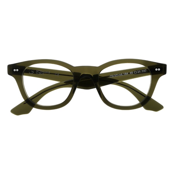Occhiali da Vista Giorgio Nannini CELSO184 Acetato Verde Oliva Unisex 49 mm
