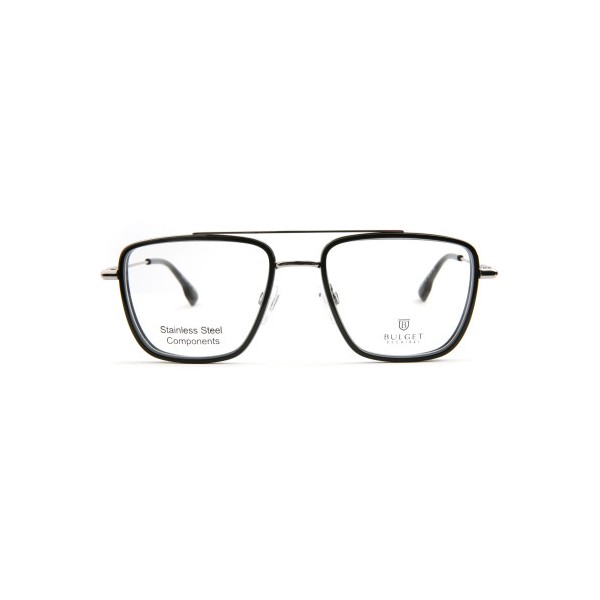Occhiali da Vista Bulget BG2021M A01 a doppio ponte acciaio inox uomo