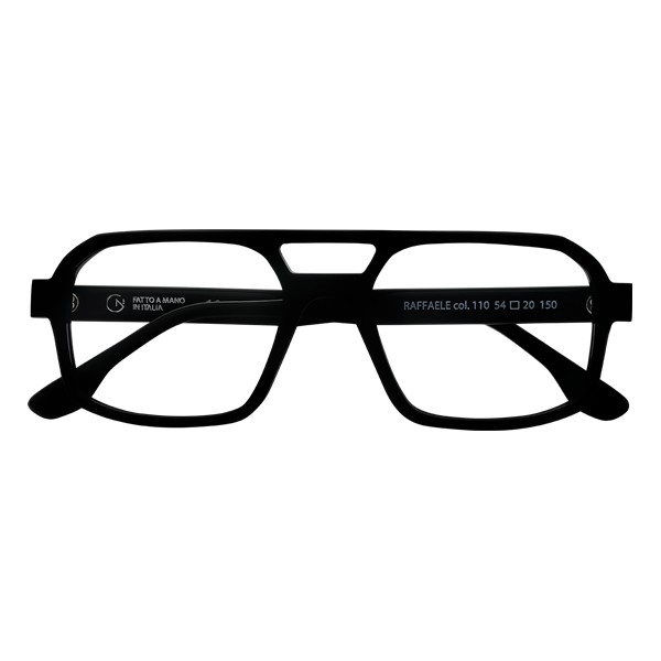 Occhiali da vista Giorgio Nannini RAFFAELE110 montatura nera artigianale unisex