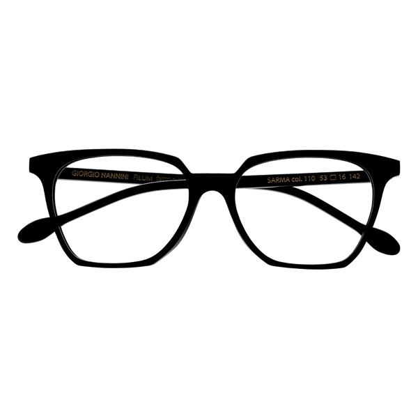 Montatura Giorgio Nannini SARMA110 nera rettangolare unisex