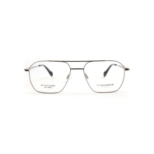 Occhiali da Vista T-Charge T1464 02A a doppio ponte acciaio inox uomo