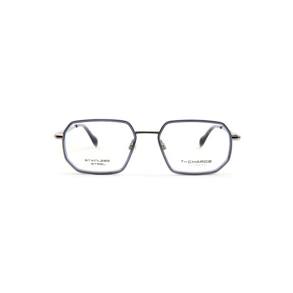 Occhiali da Vista T-Charge T1465 02A geometrica acciaio inox uomo