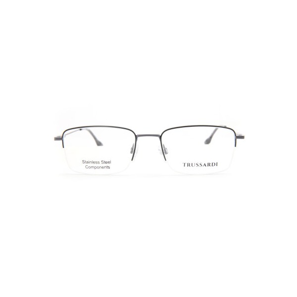 Occhiali da Vista Trussardi TSM1142 02A squadrata acciaio inox uomo