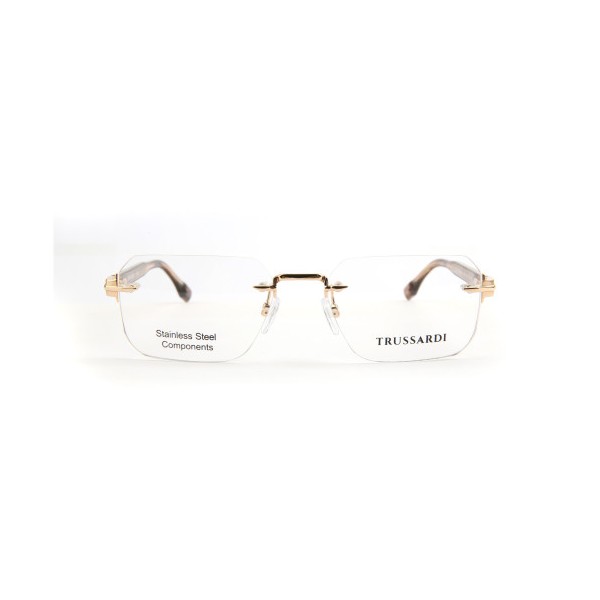 Occhiali da Vista Trussardi TSM1145 02A squadrata acciaio inox uomo