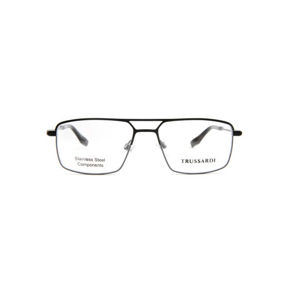Occhiali da Vista Trussardi TSM1150 06A a doppio ponte acciaio inox uomo