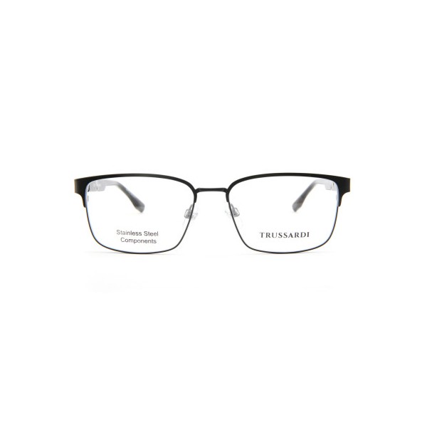 Occhiali da Vista Trussardi TSM1156 06A squadrata acciaio inox uomo