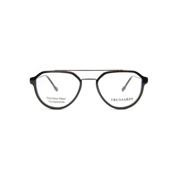 Occhiali da Vista Trussardi TSM1159 A01 a doppio ponte acciaio inox uomo