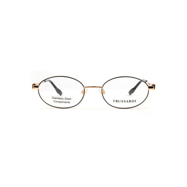 Occhiali da Vista Trussardi TSW1152 02A rotonda acciaio inox donna