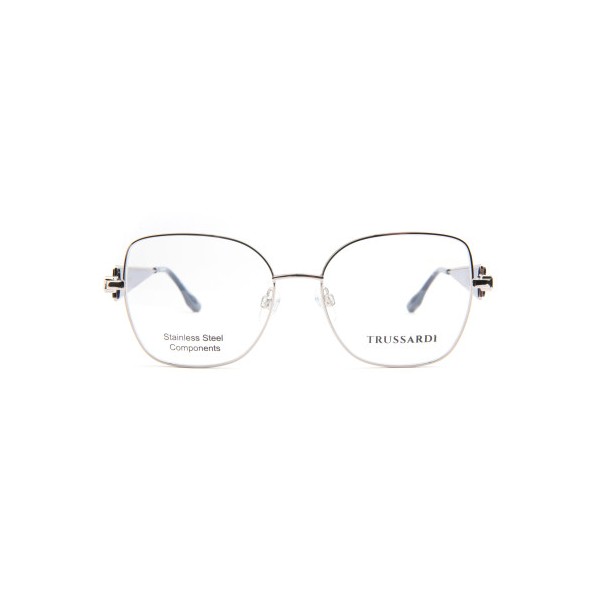 Occhiali da Vista Trussardi TSW1154 02A squadrata acciaio inox donna