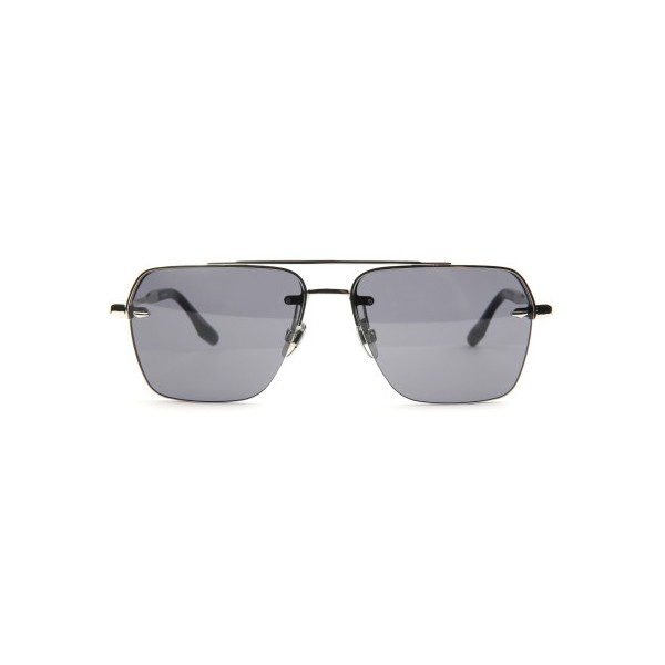 Occhiali da Vista Trussardi TSM3078 04A a doppio ponte acciaio inox uomo