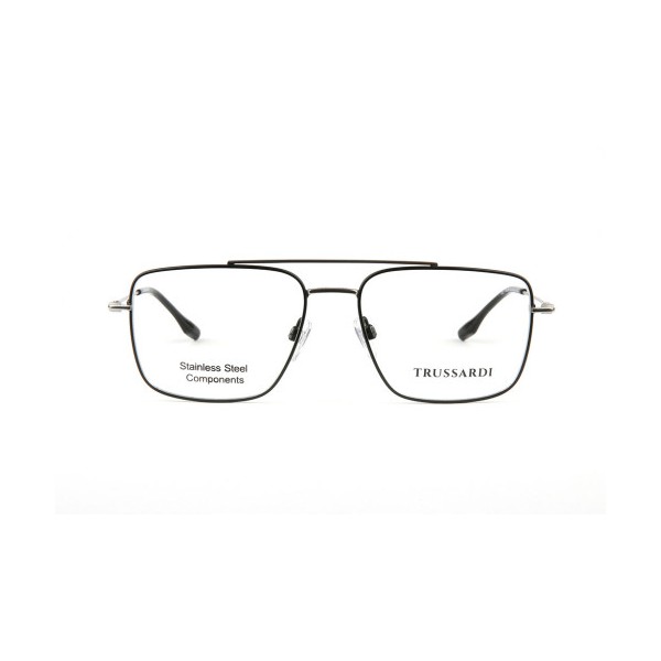 Occhiali da Vista Trussardi TSM1063 04A squadrata acciaio inox uomo