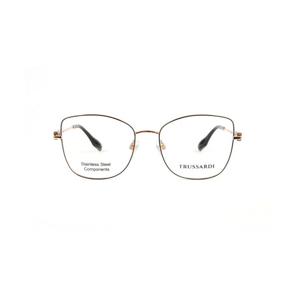Occhiali da Vista Trussardi TSW1065 05A geometrica acciaio inox donna