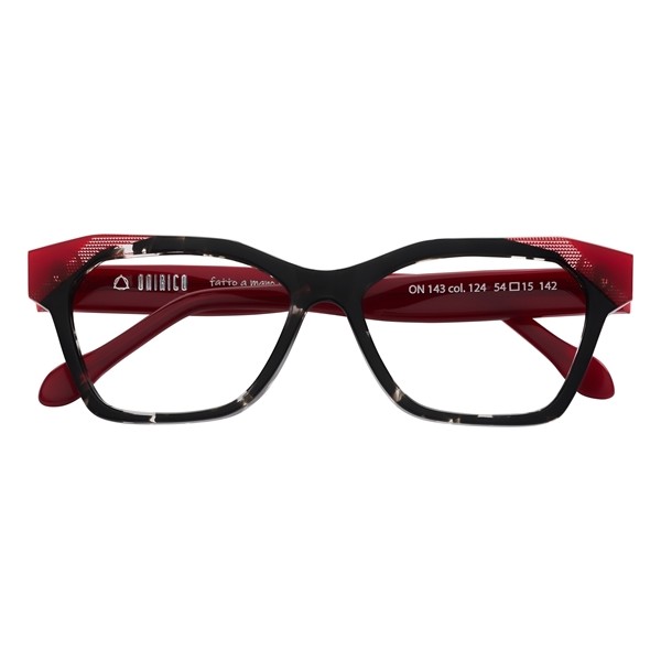Occhiali da Vista Onirico 8.143.124.9900 Rettangolare Nero-Rosso Acetato