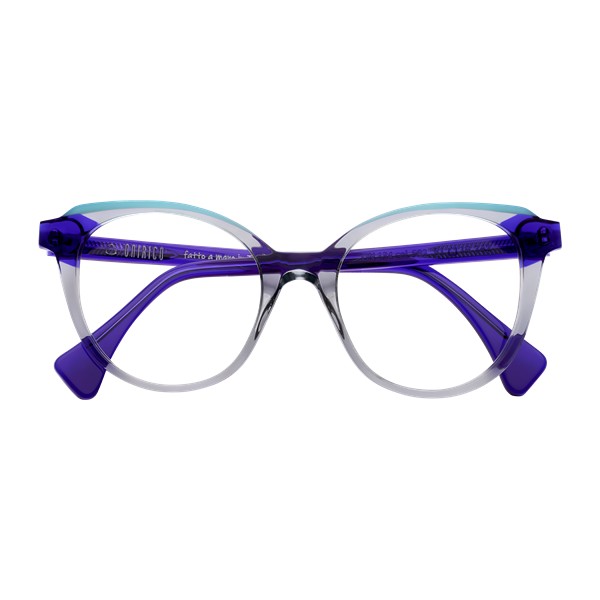 Montatura Onirico 8.134.593.9900 Acetato Blu Trasparente Rettangolare