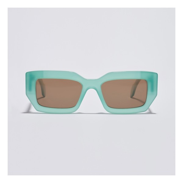 Occhiali da sole Common Ground CG.JAM.371 rettangolari verde acqua UV400
