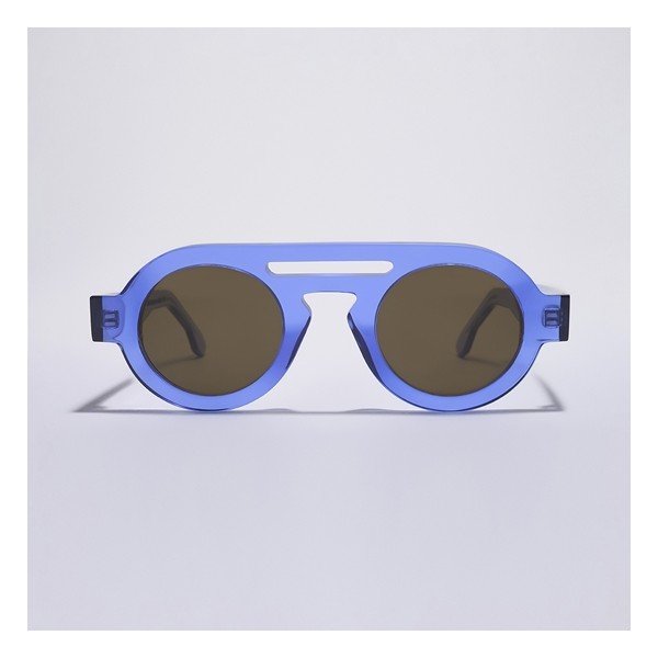 Occhiali da sole Common Ground CG.J4F.759 rotondi blu trasparente